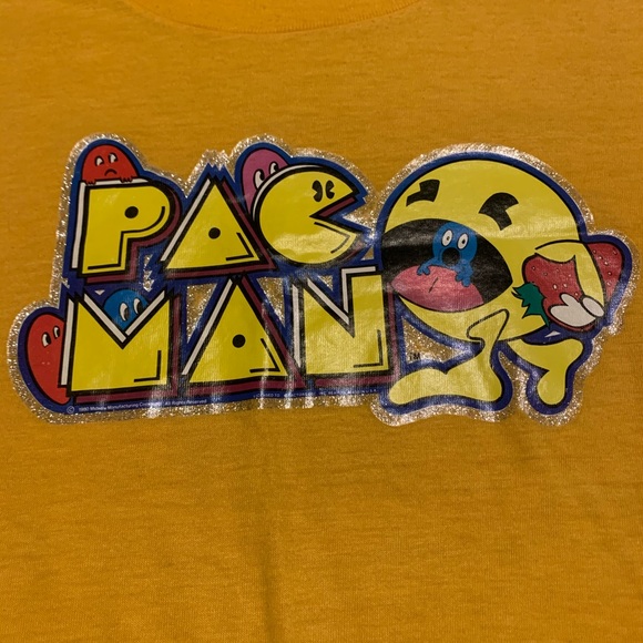 Vintage ‘80 Pac-Man Graphic Spellout Tee Sz L - Picture 2 of 7